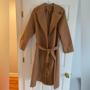 Beige/tan faux wool coat